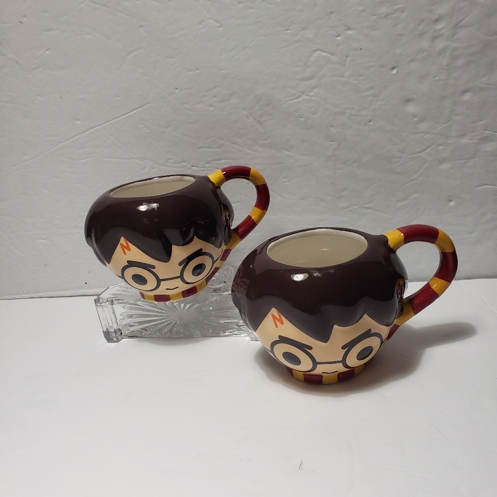 Set Of 2 MODERN GOURMET FOODS *Harry Potter* 3D Face Head Coffee Mug